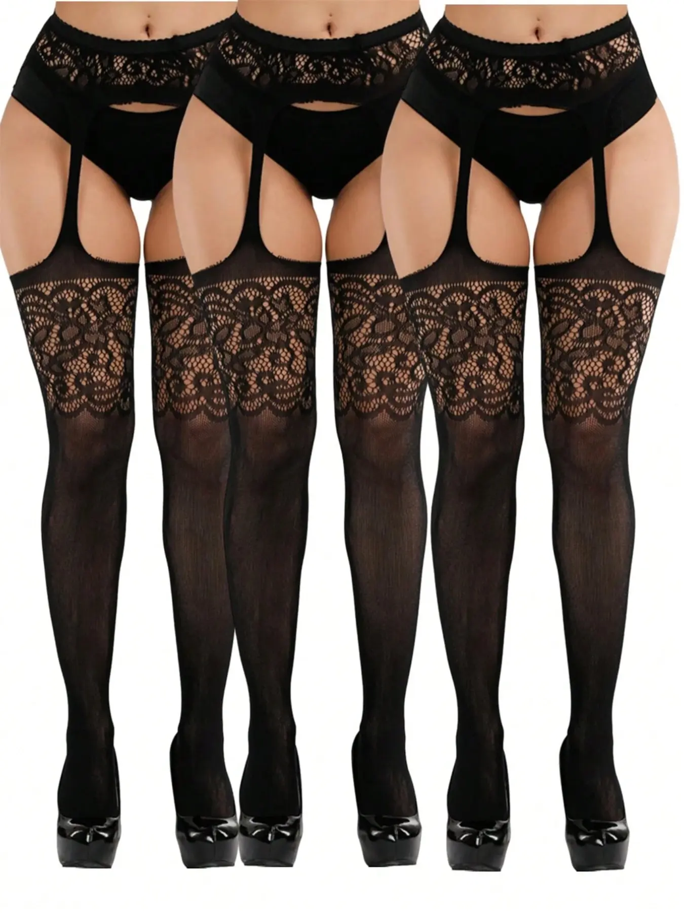 3 Pairs Women's Unique Net Socks, Thin Stockings, Perfect for Daily Wear, Various Parties and Holidays
