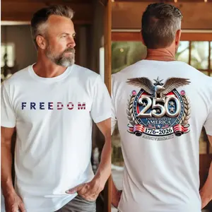 algodónGraphic tee Freedom 250th Anniversary Shirt, USA 250 Years Independence Apparel, 1776–2026 America Anniversary, Patriotic Freedom - LORA ATCHER destroyer Eat Sleep Goon Repeat T-Shirt AnimeShort Sleeve Tshirt vintage design basketball shirt