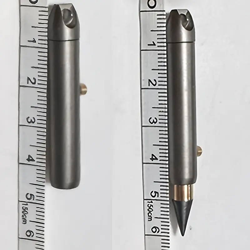Titanium Mini Retractable Rewritable Pen - Portable No-Sharpen Pocket Pencil, Keychain Pendant Emergency Writing Tool, Compact Lightweight Titanium Alloy, Everyday Carry for Travel & Office