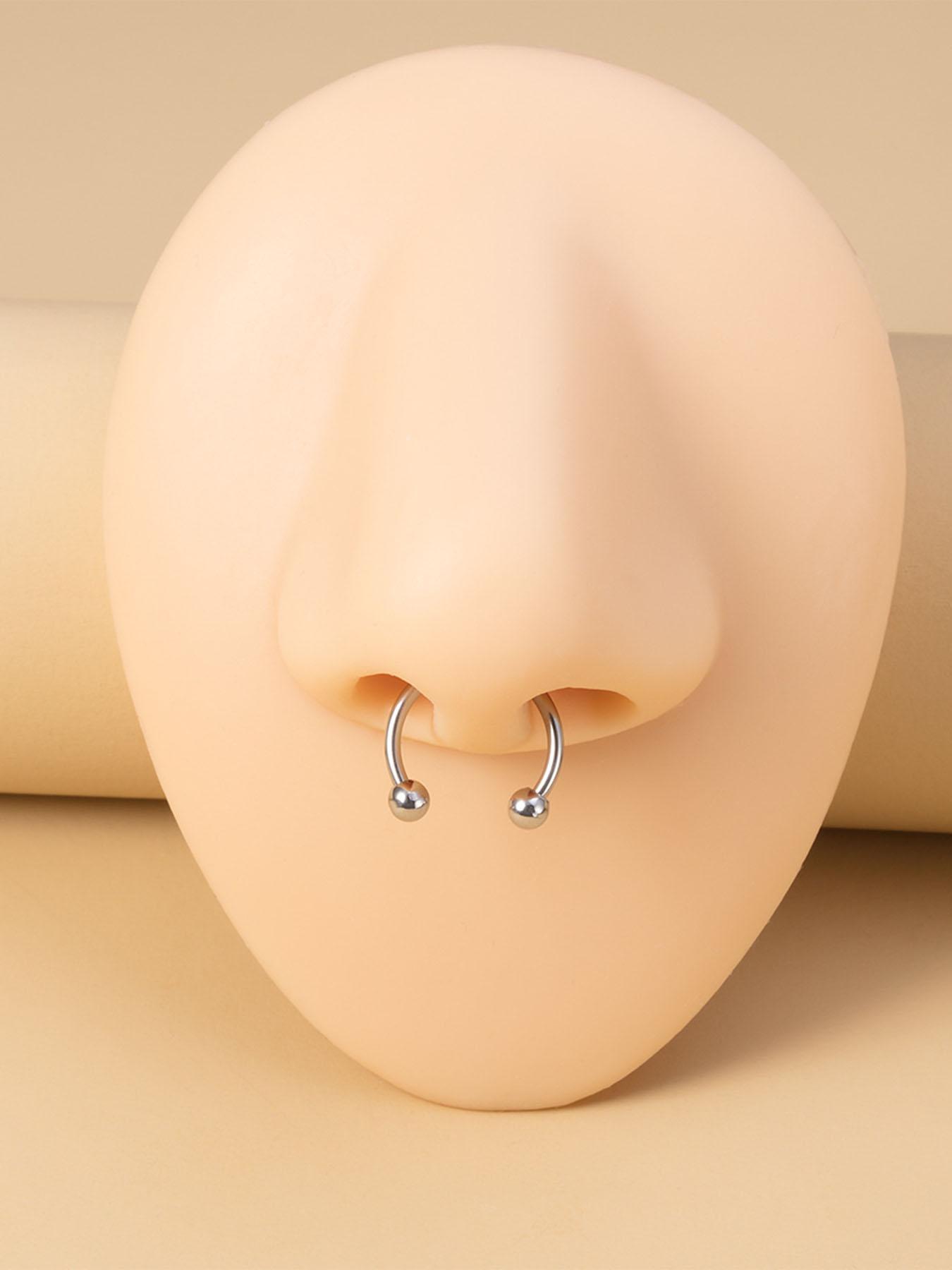 15pcs Stainless Steel Fake Pierced Nose Rings, Nose Cuff for Women and Men, Fashionable Body Jewelry Accessories for Daily Decoration, Nose Piercing Jewelry