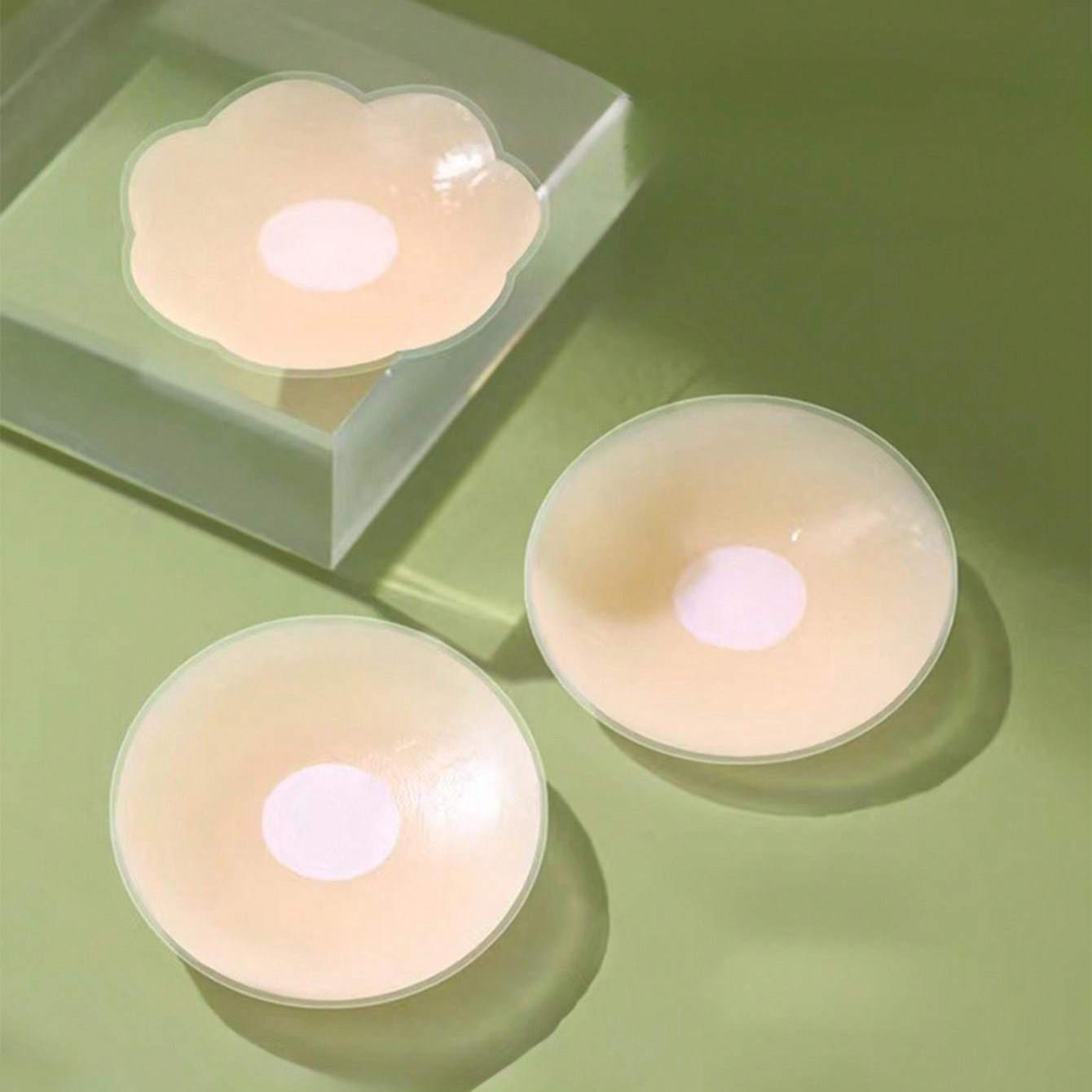 5 Pairs of Reusable Silicone Nipple Covers, Soft Women's Strapless Bra Petals, Lift and Support Breast Adhesive Pasties for All Occasions