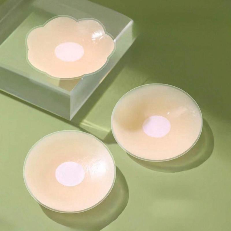 5 Pairs of Reusable Silicone Nipple Covers, Soft Women's Strapless Bra Petals, Lift and Support Breast Adhesive Pasties for All Occasions