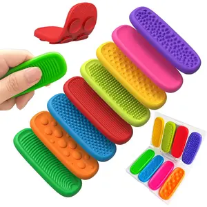 Fidget Toys Worry Stones & Calm Strips - 8 Pack Sensory Toys for Kids with Autism, Quiet Fidgets for Classroom Treasure Box Prize, Texture Suction Toys for Autistic Kids 5-7 8-12fidget toys