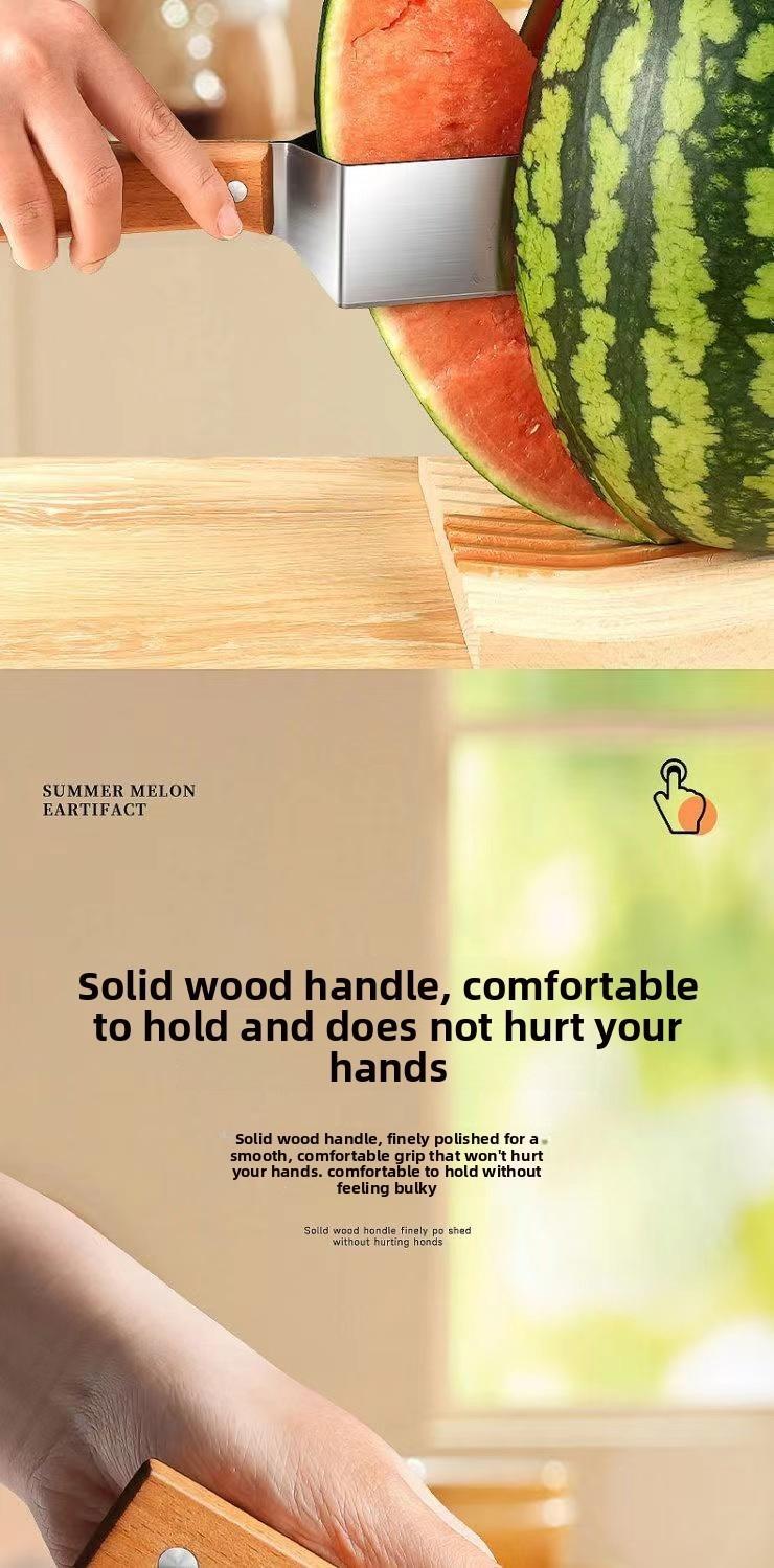 Stainless steel watermelon slicer, multi-functional fruit slicer, fruit divider, watermelon cutting tool