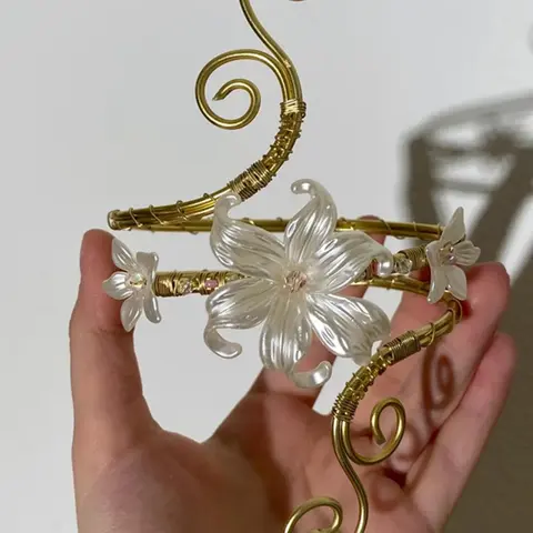 Boho Style Adjustable Upper Arm Cuff, Pearl Flower Design, Elegant Accessory, Perfect for Travel & Daily Wear, Exquisite Trendy Armlet, Trendy Cuff Bracelet