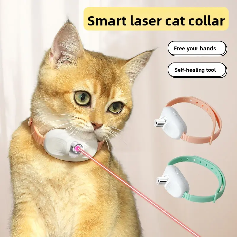 Multifunctional Pet Laser Collar Laser Toy for Cats Self Entertainment