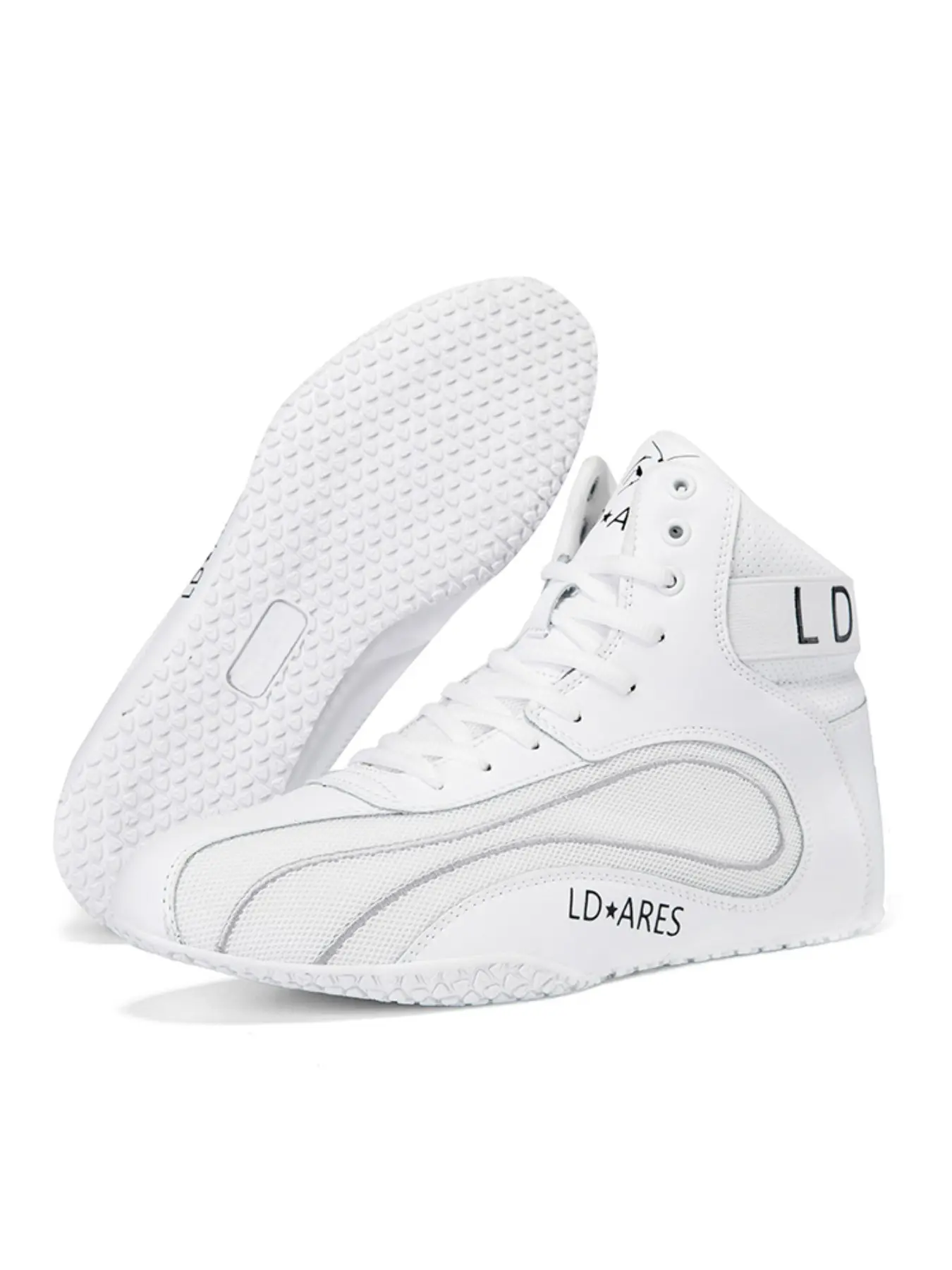 Men's Boxing Shoes, Professional Boxing Shoes, High Top Lace Up Training Shoes, Gym Shoes, Combat Training Shoes, Indoor Boxing Training Shoes, Training Footwear