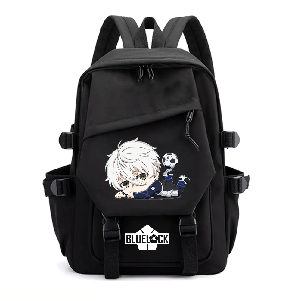 Blue Lock Anime Backpack, Japanese Character Printed Student School Bag, Fashion Campus Backpack for Middle High School Students