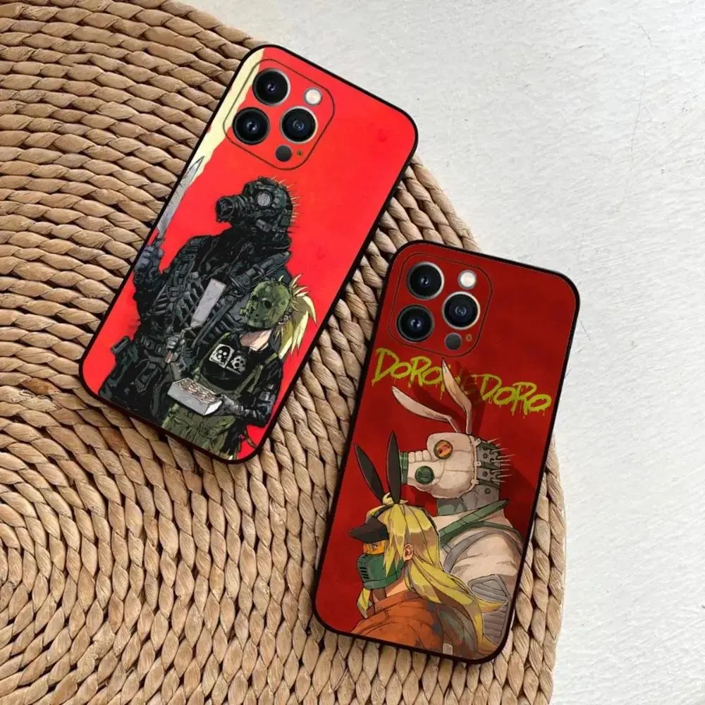 D-Dorohedoro Game Phone Case Soft Silicone Black Protective Cover Designed for iPhone 11-17 Pro Max/Plus & Samsung Galaxy S21-S25