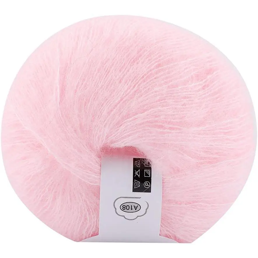 Mohair Yarn, Mohair Cashmere Knitting  Yarn for Knitting,  Ball Long Knit for DIY Crochet Scarf Clothes Sweater Shawl ()