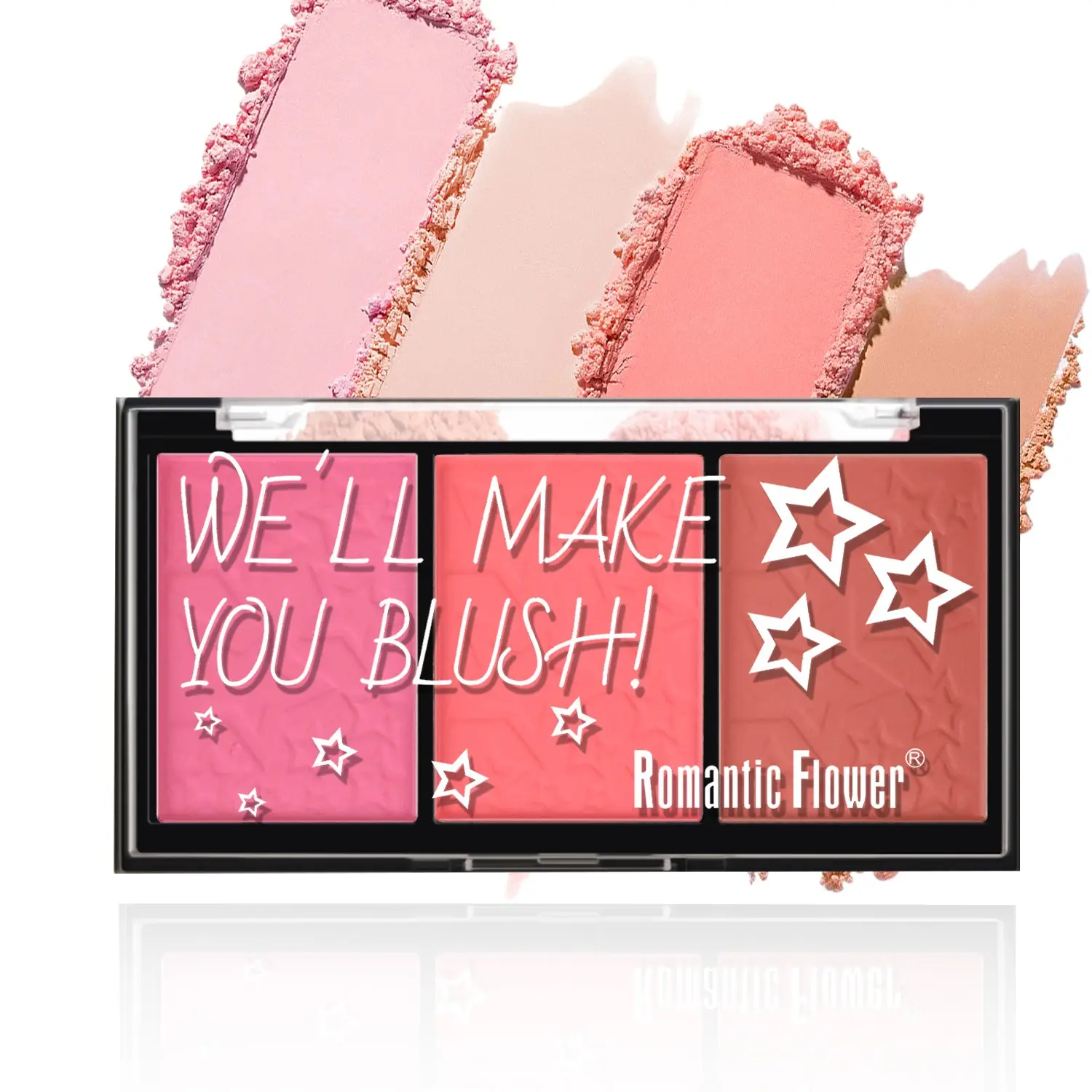 3 Color Matte Blush Palette Long-Lasting Waterproof Buildable Coverage Matte Finish Natural Warm Tones for All Skin Tones Cheek Palette
