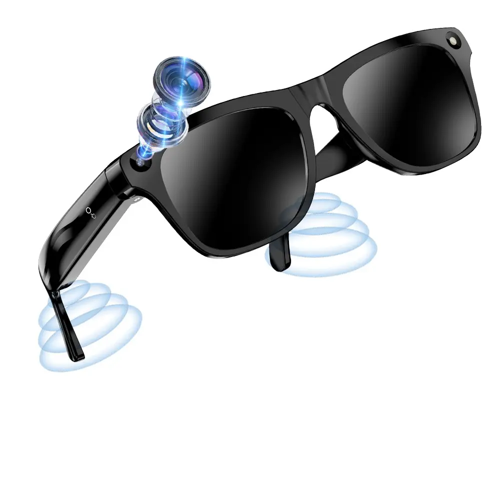 Audio Smart Glasses with Video Recording,8MP Camera,Bluetooth Calling & Music Playback,First-Person Photo Video Shooting,One Click Audio Recording,AI Smart Translation and Simultaneous Interpretation ,WiFi Transfer, 290Mah Battery ,3Lenses Total