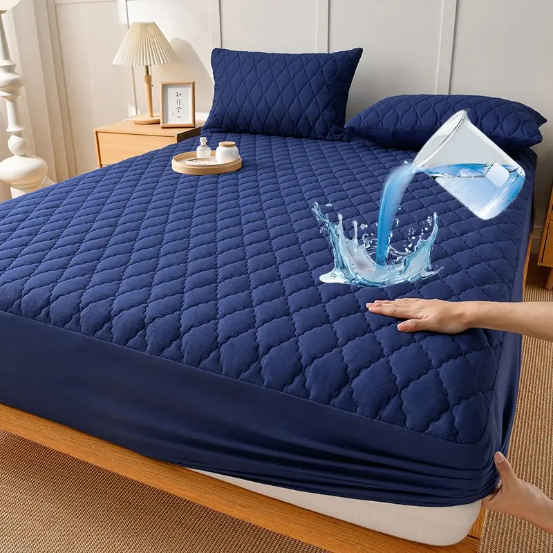 Waterproof Mattress Protector, Breathable Comfort, Elastic Band, Fitted Mattress Cover, Suitable for All Seasons, Single, Twin, King Size, Easy to Remove, Durable