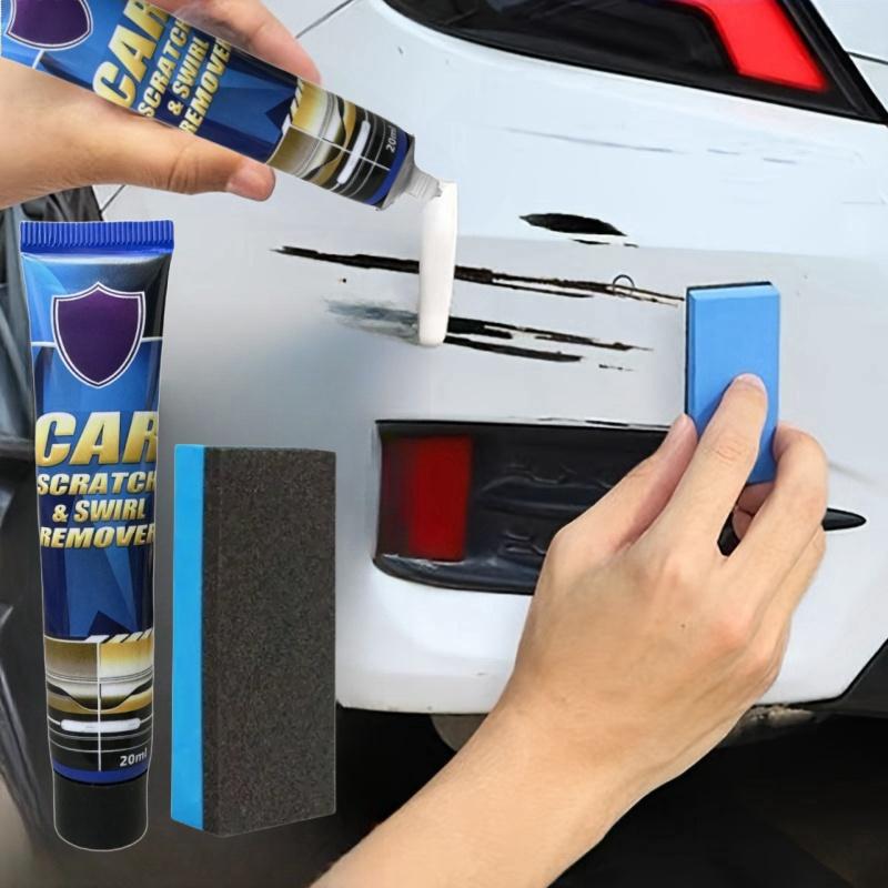 Car Scratch & Swirl Remover, 1 Set Car Paint Scratch Repair Polishing Cream with Sponge, Universal Car Paint Care Product, Professional Car Paint Care Product, Cleaner Remover, Detailing, Automotive, Car Detailing Accessories
