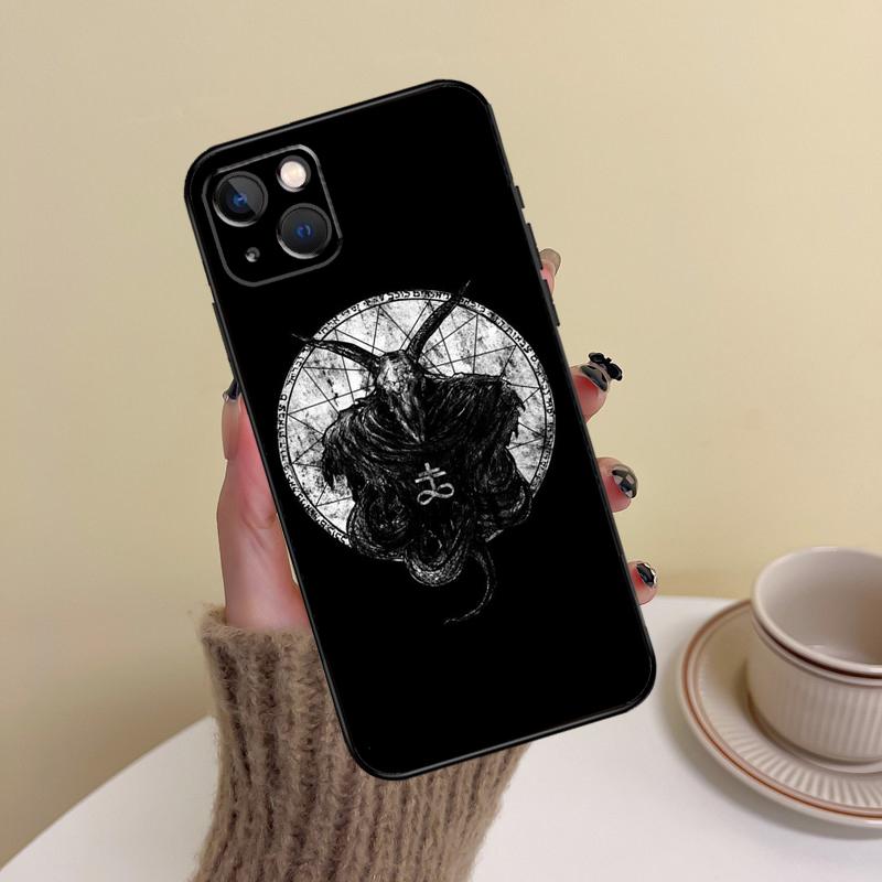 Devil Satan Dark Art Phone Case For iPhone 17 15 14 Plus 11 12 13 16 Pro Max Mini Max Soft Cover, Durable, Shockproof, Wireless Charging