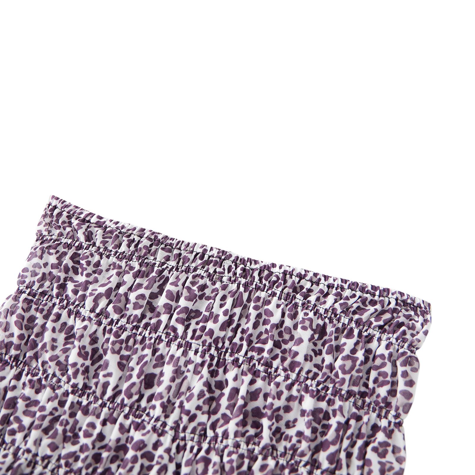 Women's Ruffle Shorts Ladies Female Casual Leopard Print Elastic Waist Short Pants Lounge Shorts for Summer,Womenswear Bottoms,2 Colors