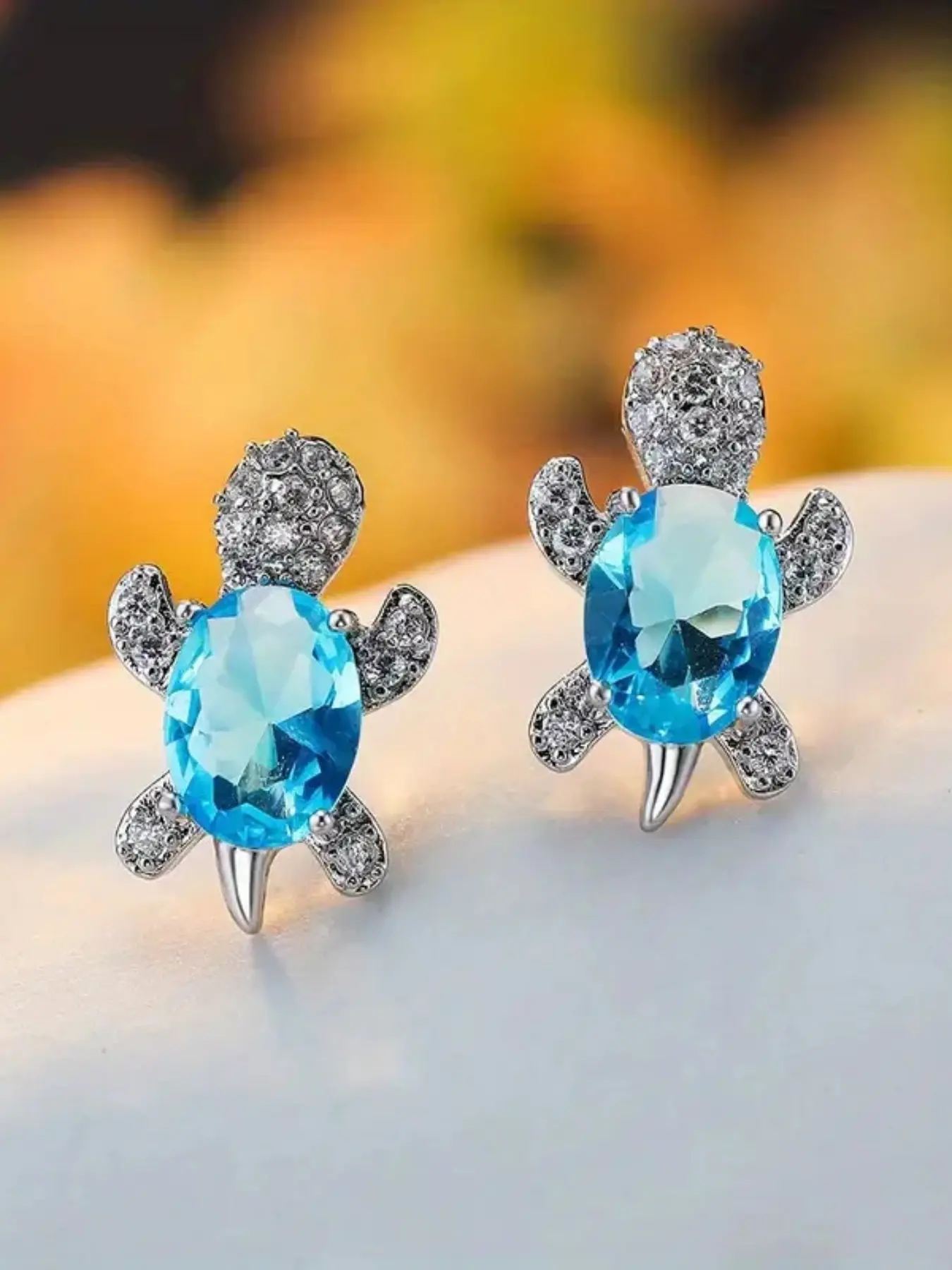 6-piece set, cute ocean turtle earrings set in various colors, fashionable and comfortable animal theme accessories, party gifts