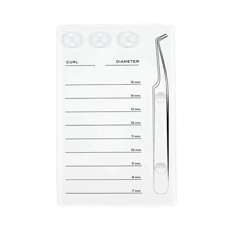 Magnetic Acrylic Lash Board with Glue Palette Cup and Scale Holder. All in One Workstation for Eyelash Extension and False Lash Application. Keeps Tools Organized and Within Easy Reach.