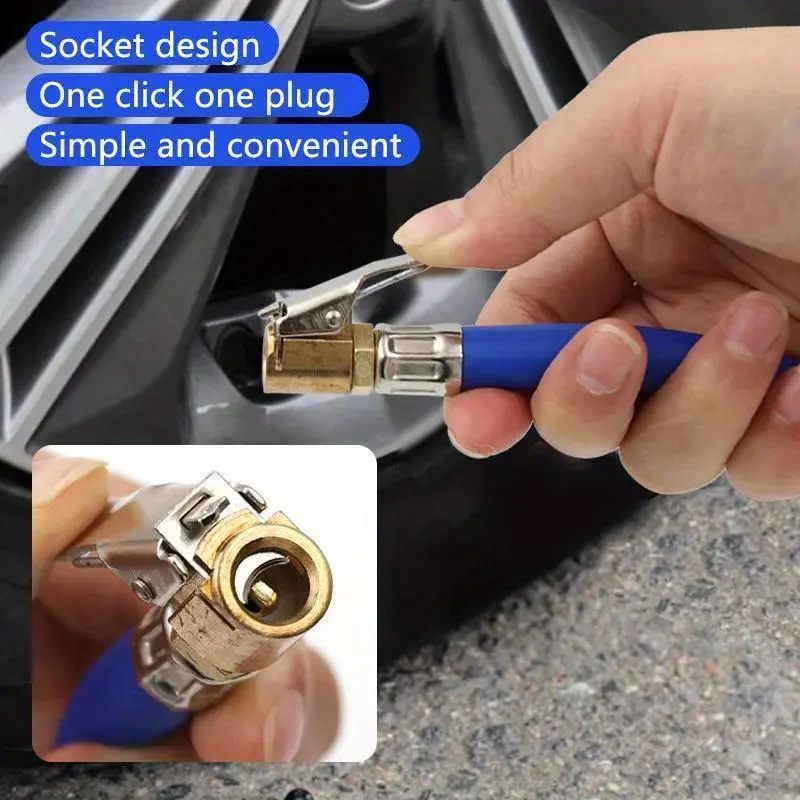 Tire Inflator Hose Inflatable Adapter Twist Tire Air Pump Extension Tube Connection Locking Air Chuck for Bike Moto 9.5/12.5mm
