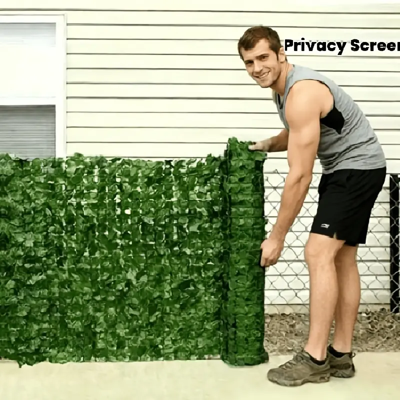 Artificial Ivy Privacy Fence Panel – Weather-Resistant, UV-Resistant, and Maintenance-Free Modular Screen for Backyards, Patios, and Balconies – Green Faux Hedge Netting Ivy Fencing Panel