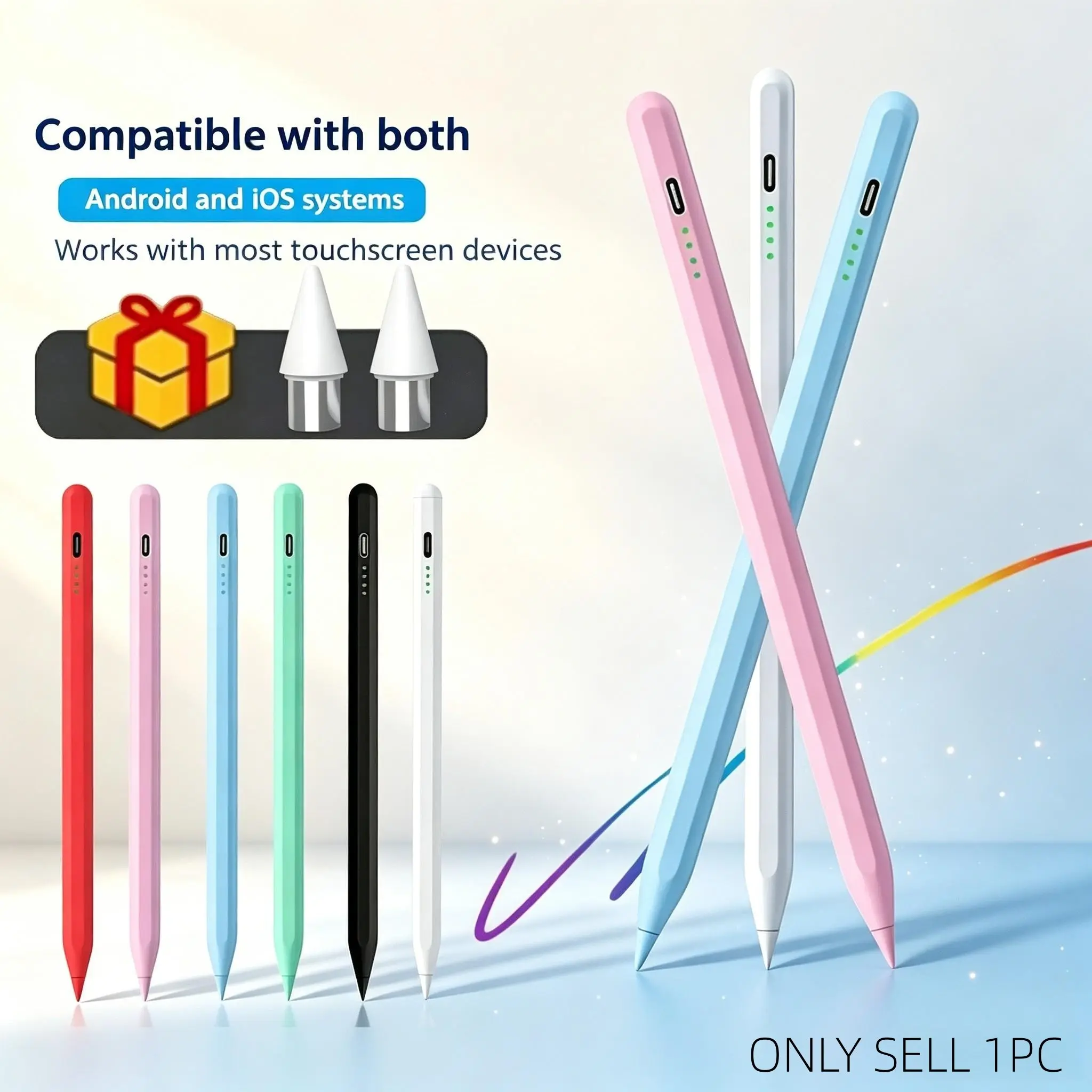 Universal Stylus Pen for iOS & Android, Compatible with Touchscreen Phones and Tablets, Multiple Color Options Available, 1pc, Stylus Pencil, Active Stylus Pen