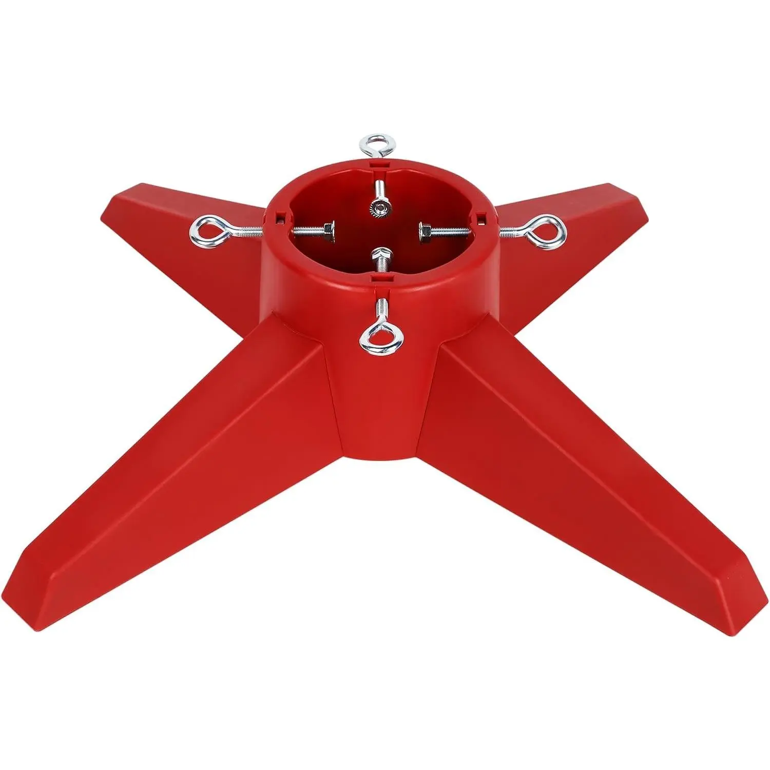 Christmas Tree Stand, Xmas Tree Base Stand, Christmas Tree Holder for Real Trees, Fits up to 8FT Real and Artificial Trees, Red