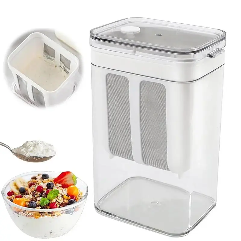 Greek Yogurt Strainer Separator, Kitchen, Larger Capacity Yogurt Filter, BPA Free, Suitable for Juice, Yogurt Milk, Kefir, Tofu, Cheese