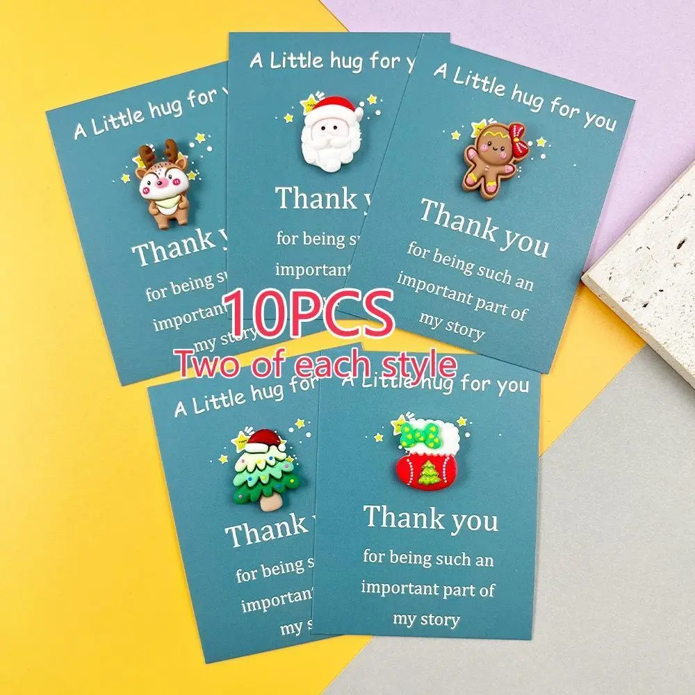 10PCS Pocket Hug Surprise Gifts | Tiny Emotional Support Cards with Cute Resin Charms | Viral Christmas Stocking Stuffers, Secret Santa Gifts, Friendship Keepsakes & Holiday Party Favors