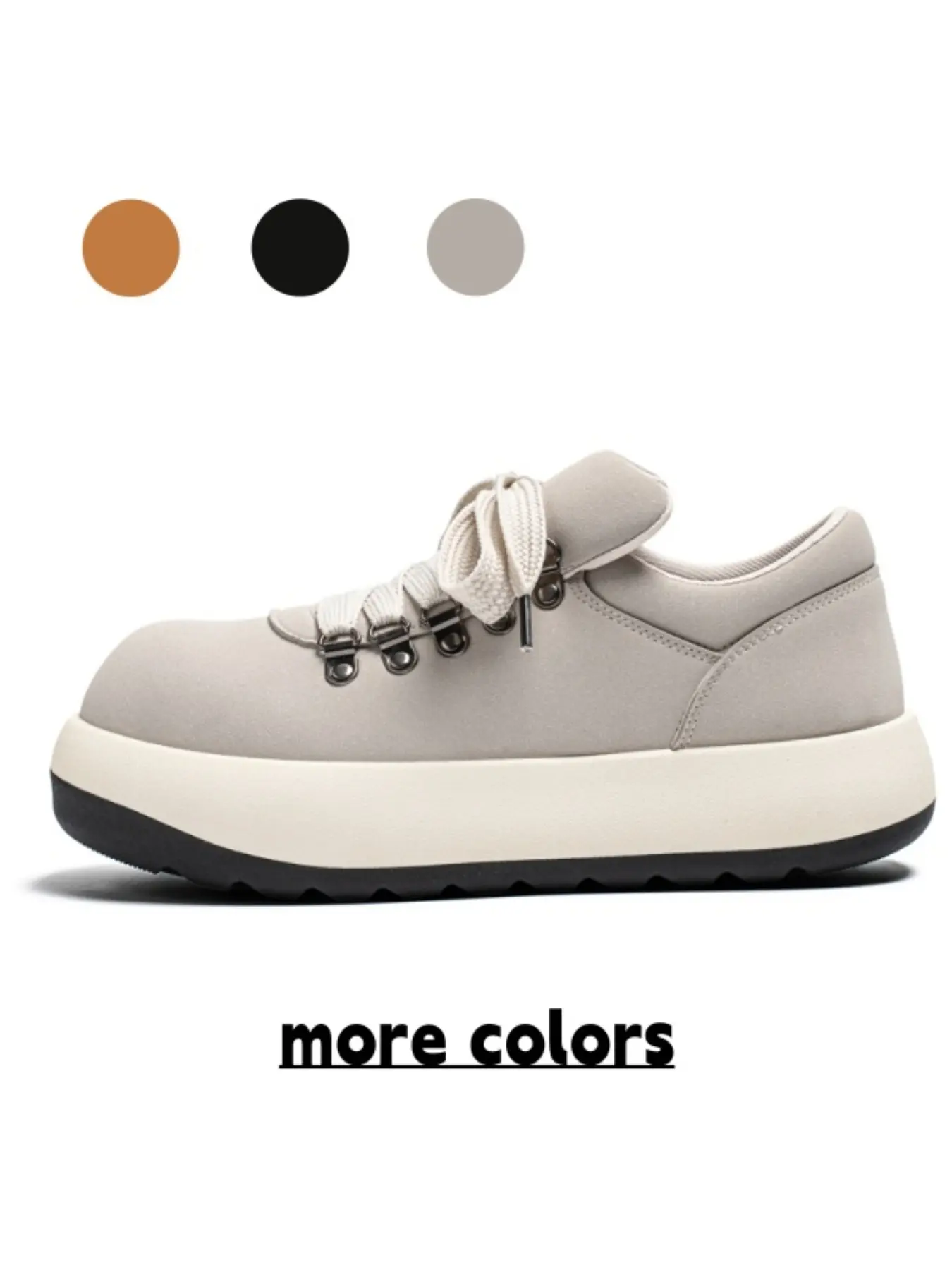 Men's Black-White Color-Block Ugly Cute Big Head Platform Shoes: Soft Anti-Slip + Height-Increasing Versatile, Daily Outfit Trendy Casual Sneaker Shoes