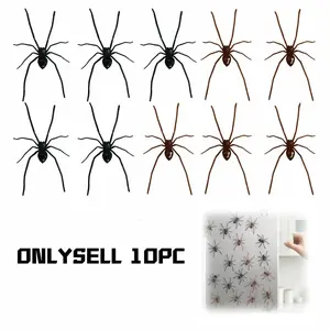 10PCS 3D Spider Refrigerator Magnet, Realistic Spider Magnet - Cute Removable Magnetic Stickers, Suitable for Refrigerators, Cars, Garage Doors, Indoor and Outdoor Decoration, Suitable for Unique Decoration Enthusiasts, Halloween Decoration