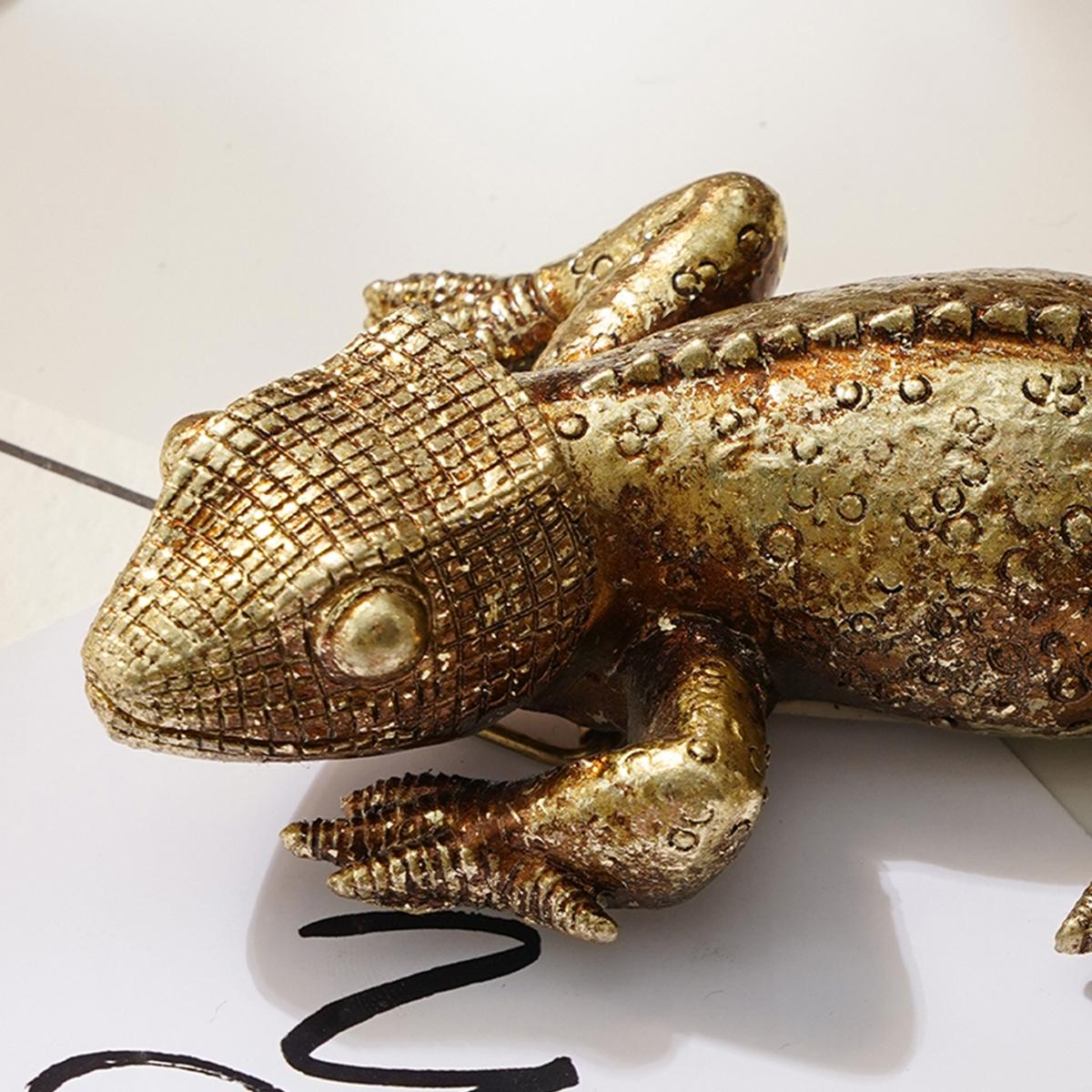 European Style Lizard Wall Hanging Decor, Vintage Resin Craft, Handmade Home Wall Decoration, Wall Mounted Decoration, 1 Piece