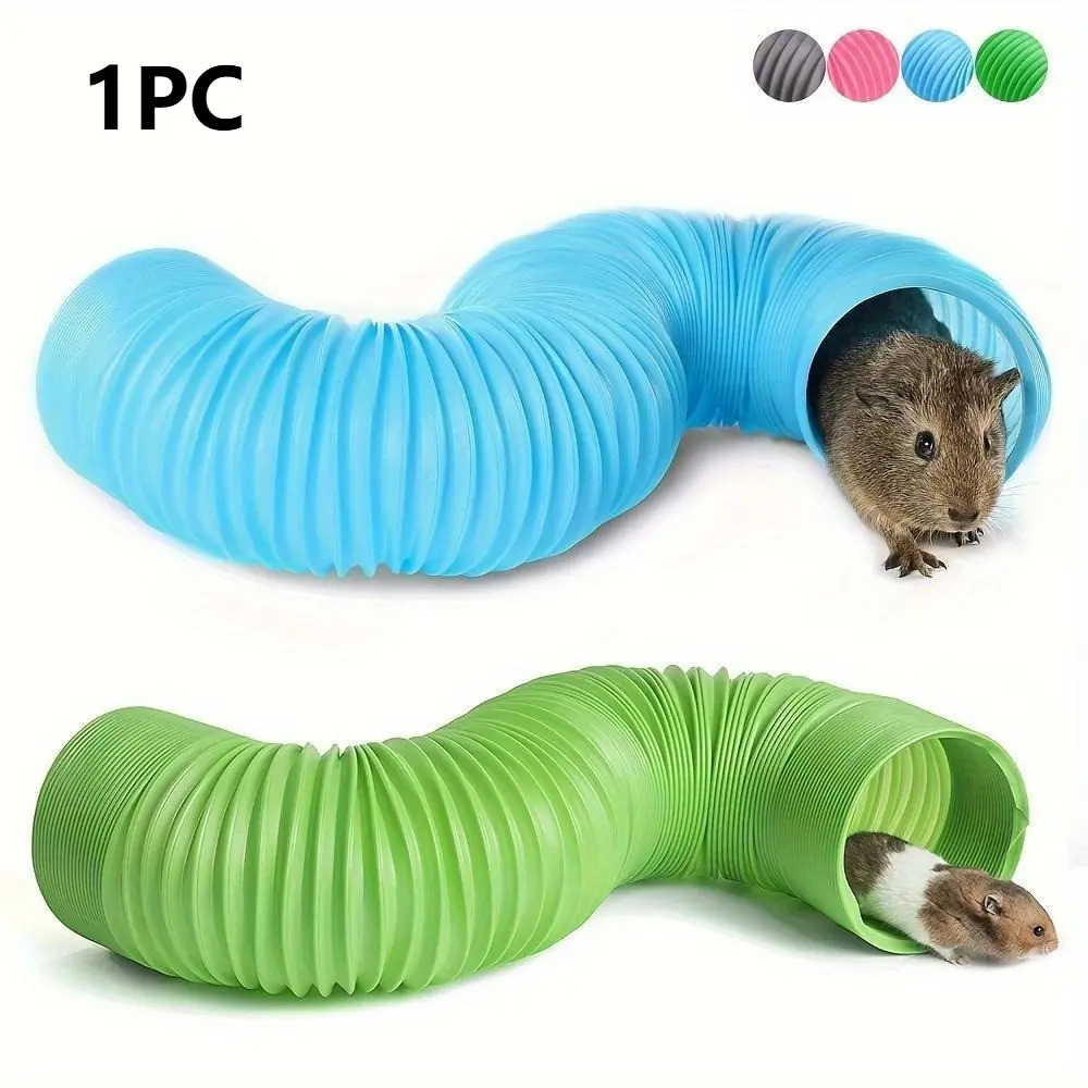 1pc Foldable Exercising Tunnel Small Pet Tunnels Telescopic Pipe Ferret Supplies Hamster Toys