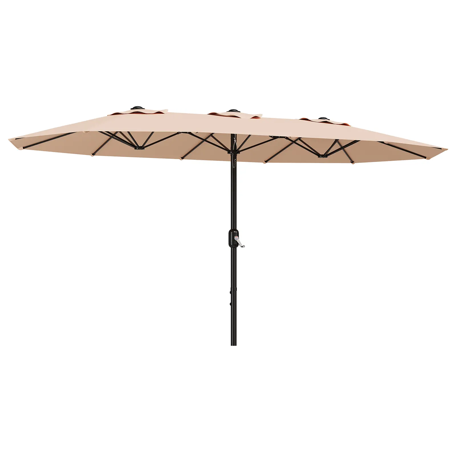 13FT Double-Sided Rectangular Patio Umbrella – Heavy Duty Waterproof & Windproof Market Parasol – Large Commercial Outdoor Sunshade – Crank Handle – Garden, Deck, Poolside – No Base Included
