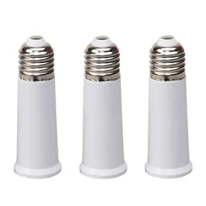 E27 3.7 Inch Socket Extender, E26 Bulb Socket Extender, Lamp Holder Adapter Set of 3, Ideal for Home Lighting Solutions