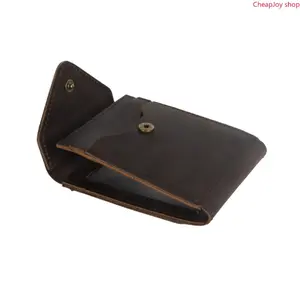 【Father’s Day Gift】Crafted Snap Button Leather Document Case, full-grain leather men's driving license cover, durable multi-use ID organizer, practical pocket accessory for vehicle use, daily outings and long-distance trips