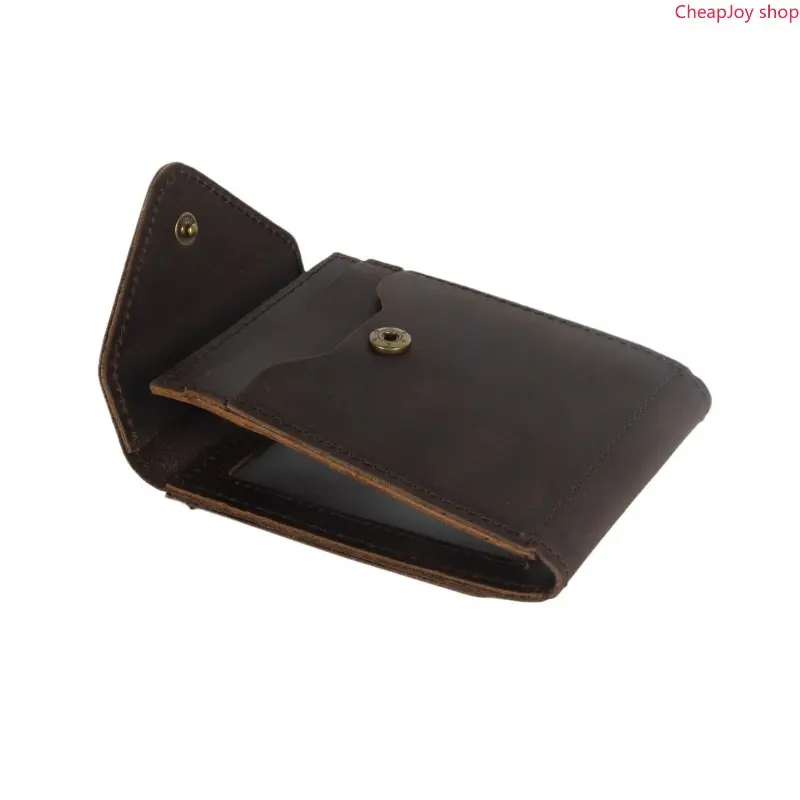 【Father’s Day Gift】Crafted Snap Button Leather Document Case, full-grain leather men's driving license cover, durable multi-use ID organizer, practical pocket accessory for vehicle use, daily outings and long-distance trips