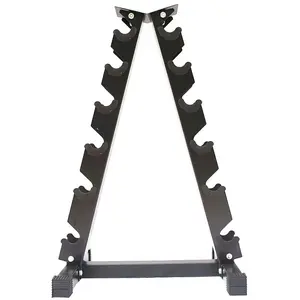 6 Tier Dumbbell Rack Stand Only– Heavy Duty Carbon Steel Weight Storage for Home Gym, Space Saving Storage Rack for Dumbbells, Triangle Stable Design, Easy Assembly
