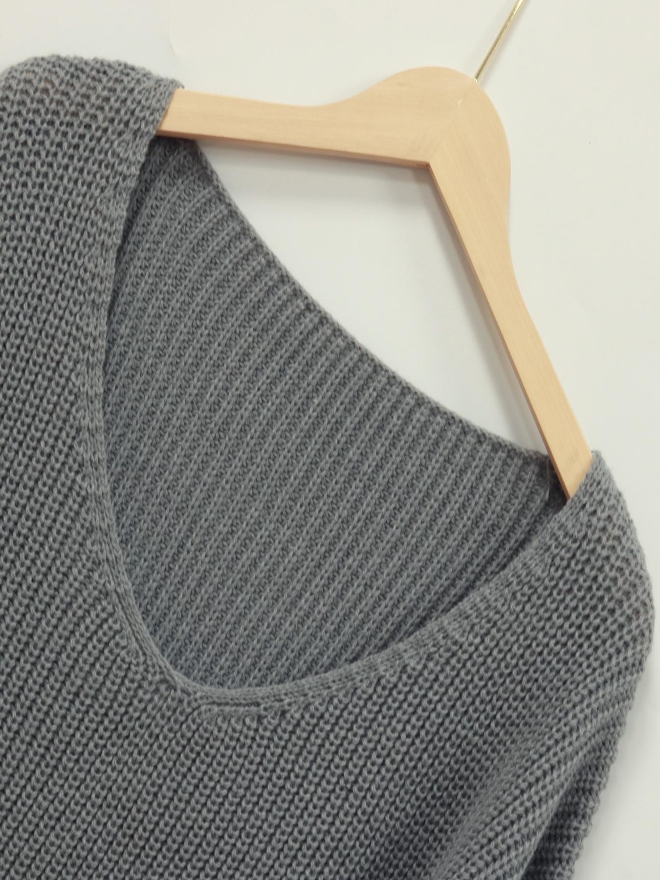 【Plus Size】 Women's Solid Color Sweater Dress, Casual Comfy Chic Knit Dress for Fall & Winter, Women's Plus Clothing for Daily Wear