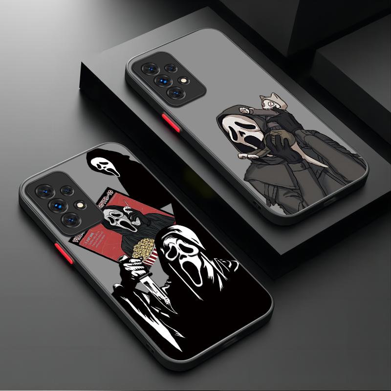 Scary Death Scream Ghost Soft Case for Samsung Galaxy S26 S25 S24 S23 S22 and Iphone 17 16 15 14 13 12 11 17Air Plus Pro Promax
