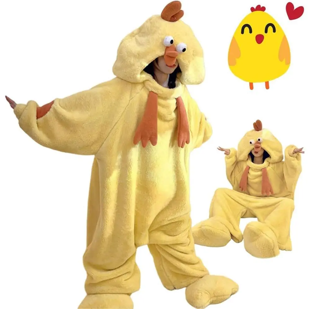Chicken Blanket Onesie Soft Flannel Wearable Blanket Hoodie Cartoon  Chicken Sleeping Bag Chicken Costume Blanket