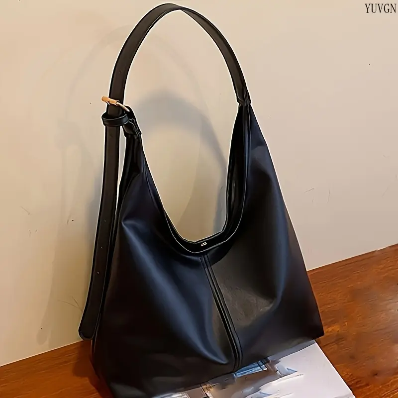 Women's Vintage Soft Oversized Hobo Handbag - Fashionable Everyday Shoulder Bag with Adjustable Strap for Casual Commute, Sports & Outdoor Gym Use, Everyday Shoulder Handbag, Fashionable Shoulder Bag