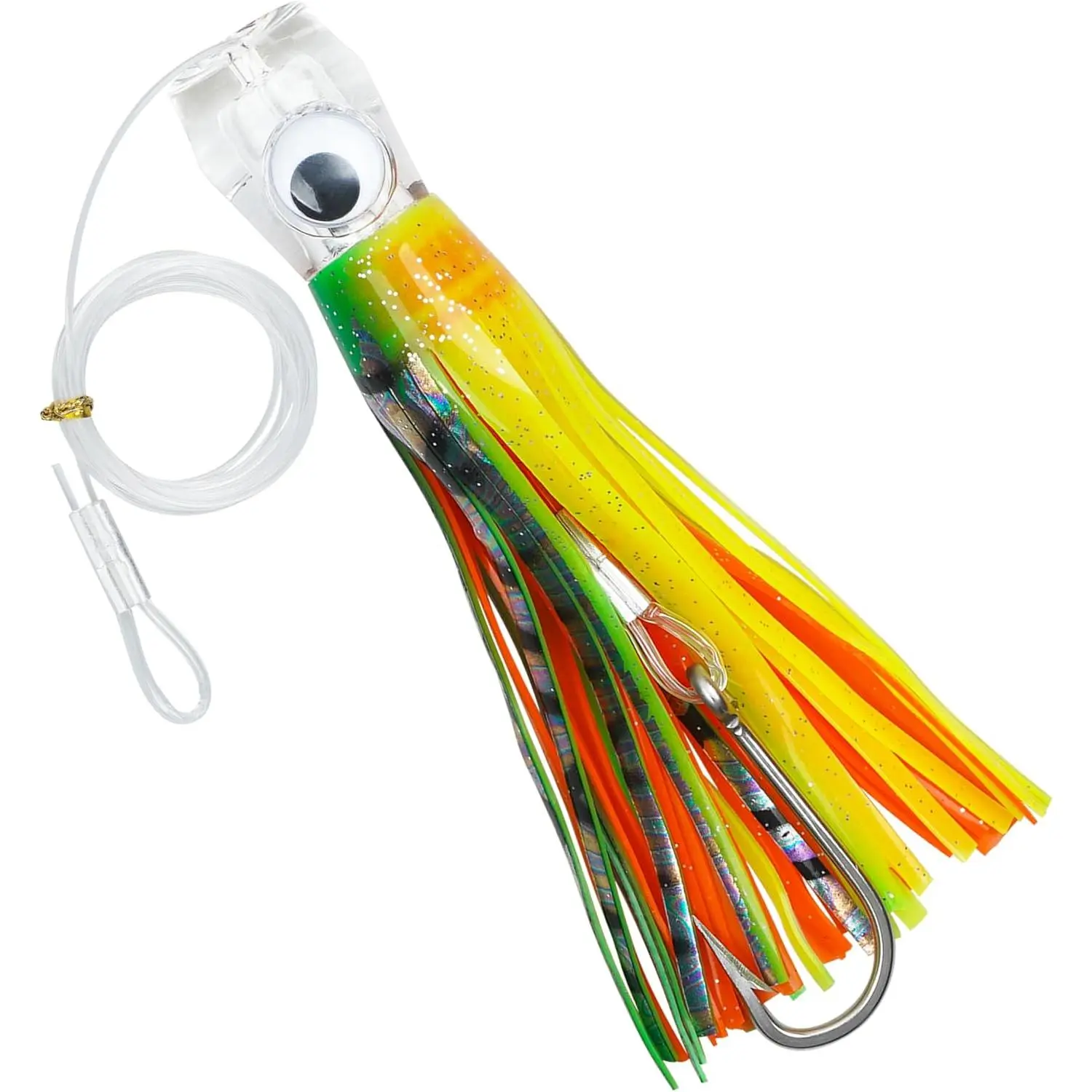 Saltwater Fishing Lures 6/9inch Trolling Lures for Marlin Mahi Tuna Dolphin  Big  Deep Sea Fishing Baits Squid Skirts Rigged Hooks  Gear Tackle