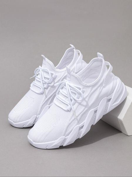 Men's Casual Sports Shoes, Shock Absorbing PVC Sole, Round Toe Low Top Design, All-Season Wearable, Comfortable & Durable