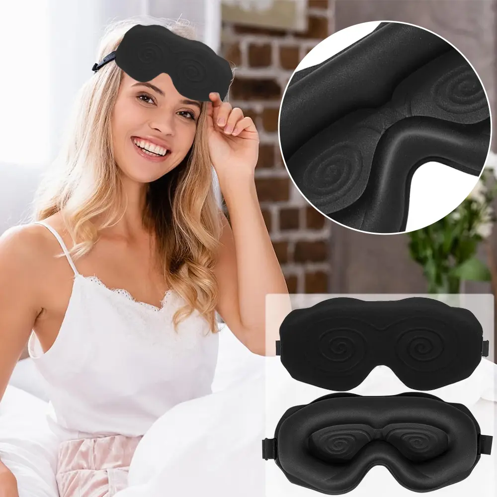 Lash-Friendly 3D Sleep Mask - 100% Blackout Memory Foam Eye Cover for Zero Pressure, Deep Sleep & Travel