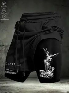 Men's Summer Breathable Quick-Dry Sport Shorts, Dual-Layer Milk Silk Material, Comfortable and Practical, Ideal for Basketball and Fitness