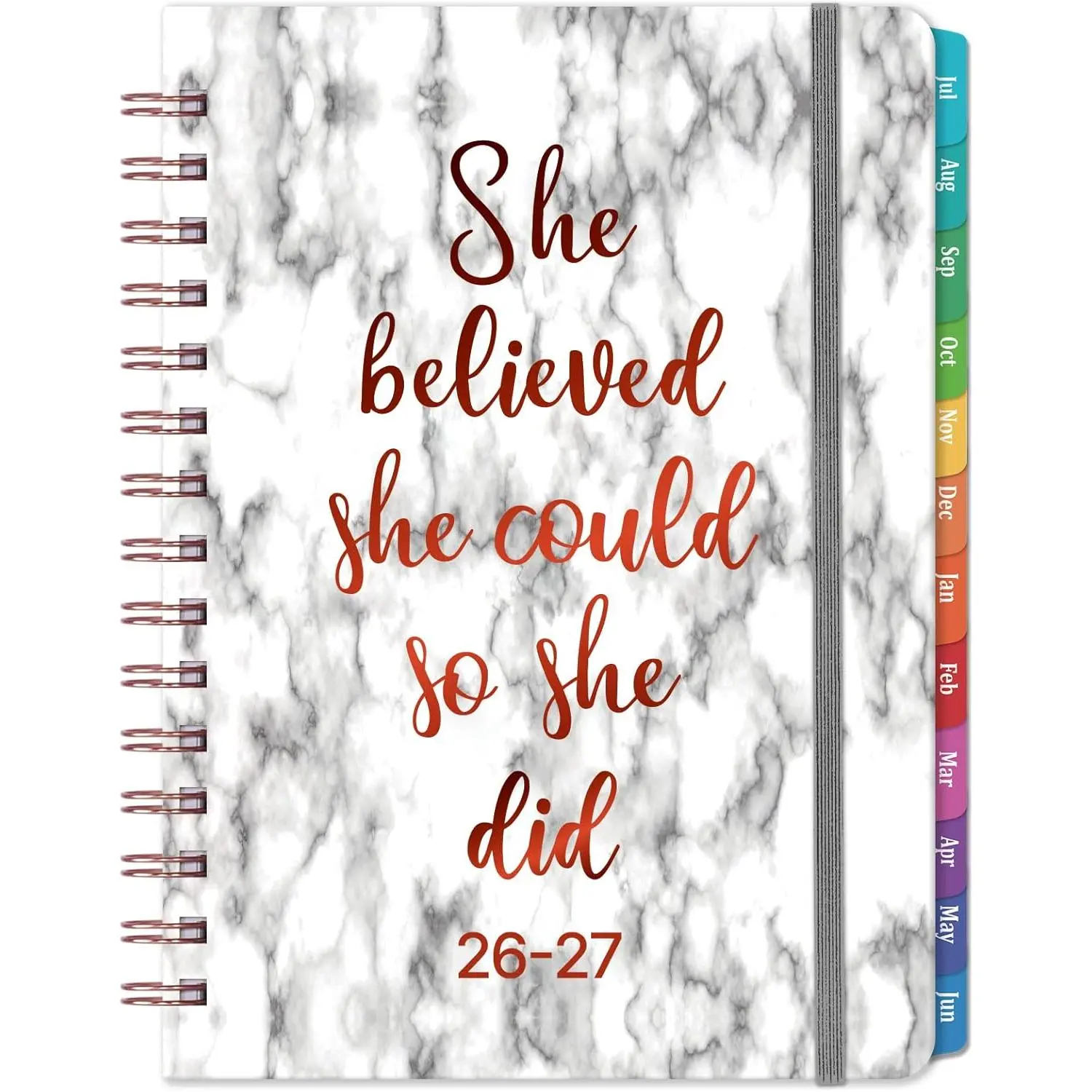 Planner 2026-2027 - Academic Planner 2026-2027, July 2026 - June 2027 | 2026-2027 Planner Weekly and Monthly, 8.5" x 6.4", 12 Month Weekly Monthly Planner with Tabs, Inner Pocket