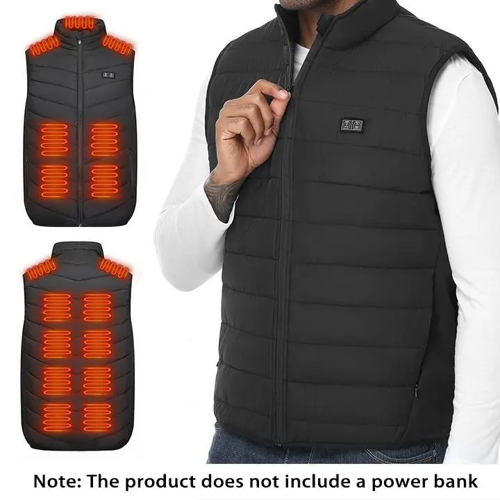 Heating vest area electric heating jacket, men's and women's sportswear heating jacket graphene heating jacket USB heating jacket camping electric heating vest men's top
