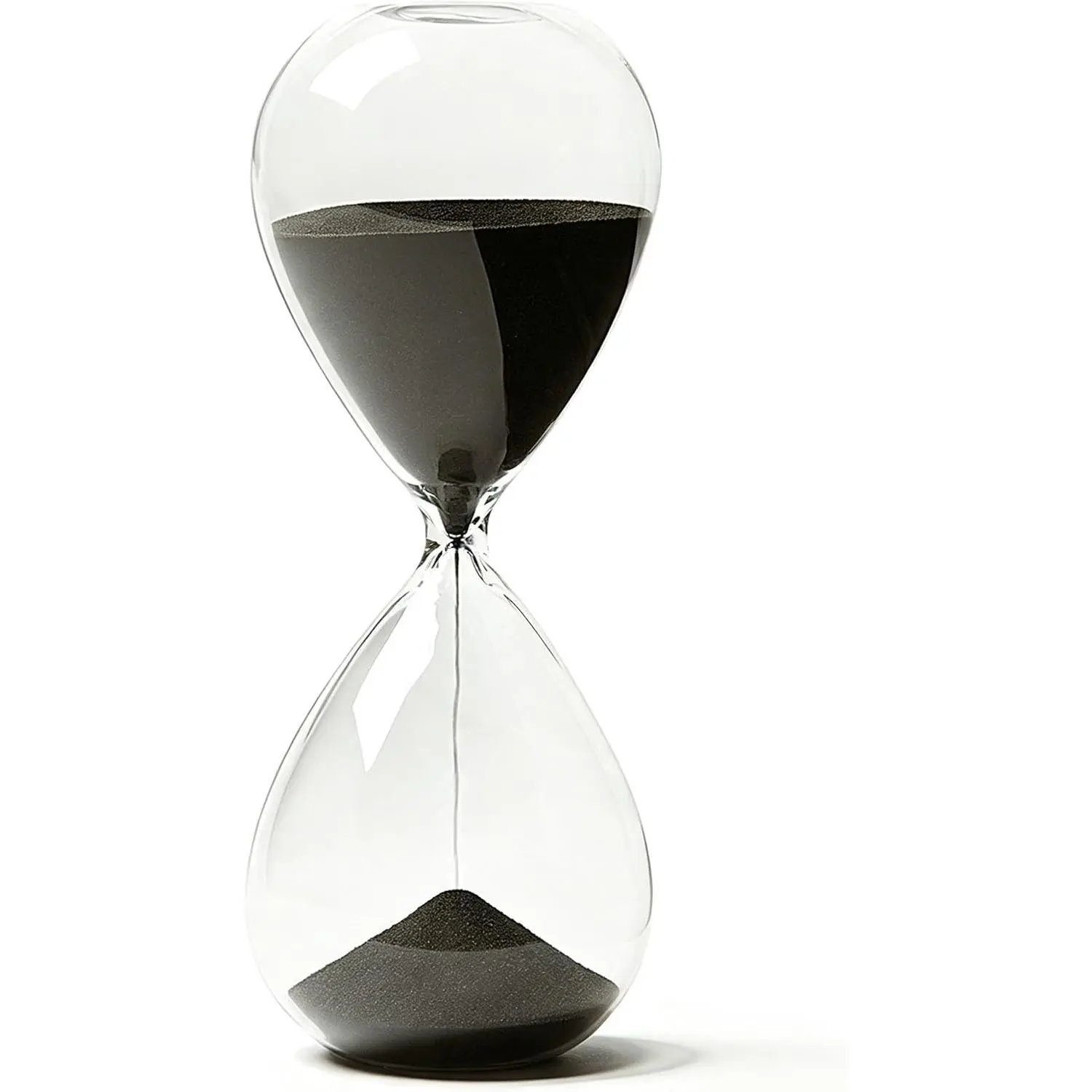 New Hourglass, Hand-Blown Sand Timer Set, 15 Minutes, Durable Glass