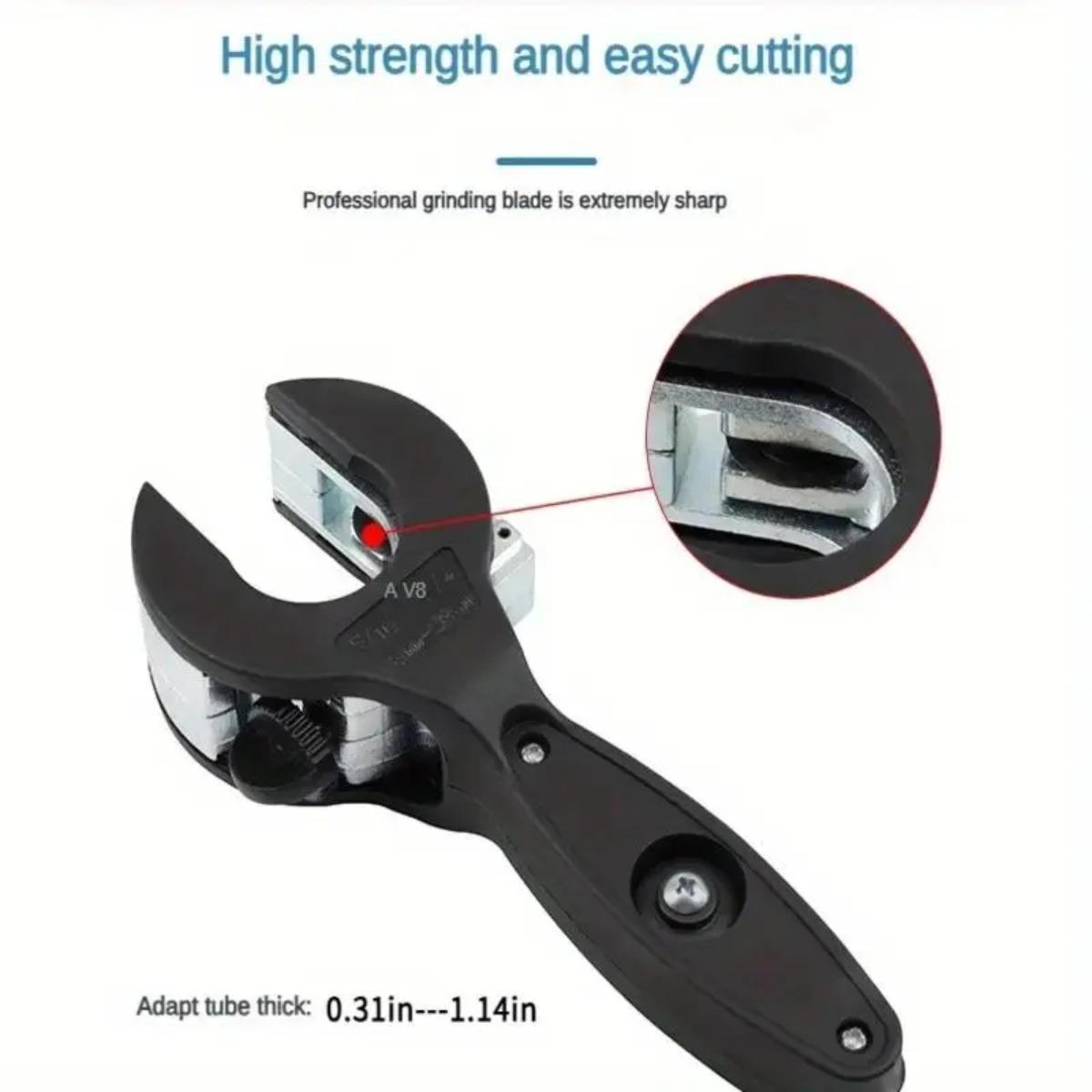Ratchet-type Pipe Cutter, One-hand Fast Pipe Cutting Toolfor Cutting 5/16-1-1/8 inch Stainless Steel CopperAluminium,for Home Working