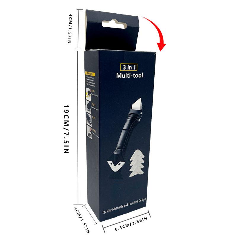 3-in-1 Silicone Caulk Remover Tool, Stainless Steel Head Glass Glue Scraper & Sealant Finisher, Caulk Removal Tool for Kitchen Bathroom Window Frame, DIY Home Repair 3-in-1 Silicone Caulk Remover Tool, Stainless Steel Head Glass Glue Scraper & Sealant Finisher, Caulk Removal Tool for Kitchen Bathroom Window Frame, DIY Home Repair